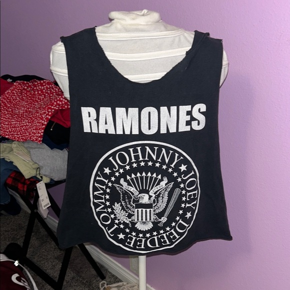 Ramones Black Sleeveless Top - Picture 1 of 4